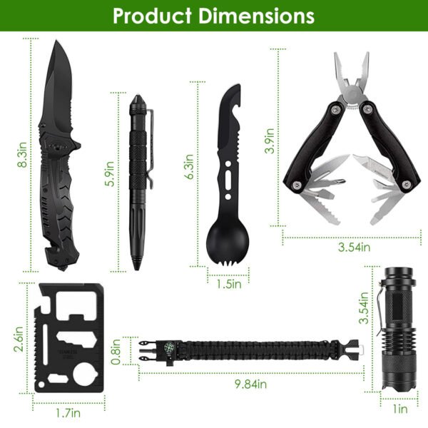 Kit de supervivencia 47 piezas para camping