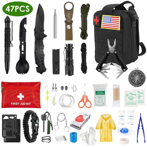 Kit de supervivencia 47 piezas para camping