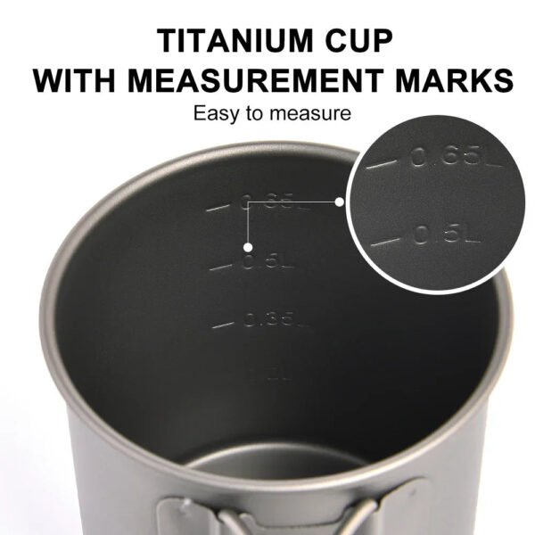 Taza de Titanio para Camping Ultraligera