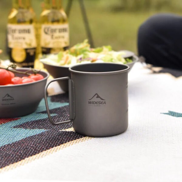 Taza de Titanio para Camping Ultraligera