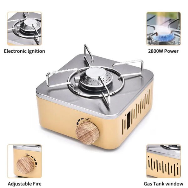 Estufa de Gas para Camping 2800W Color Khaki