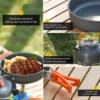 Set de Cocina para Camping Outdoor Naranja