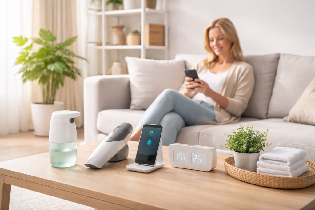 sala moderna con tecnología inteligente