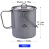 Taza de Titanio para Camping Ultraligera