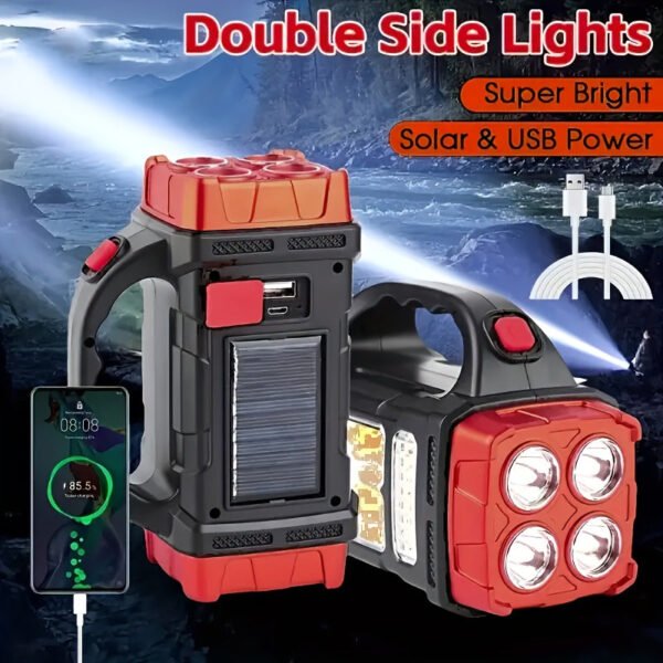 Linterna Solar LED Recargable para Camping