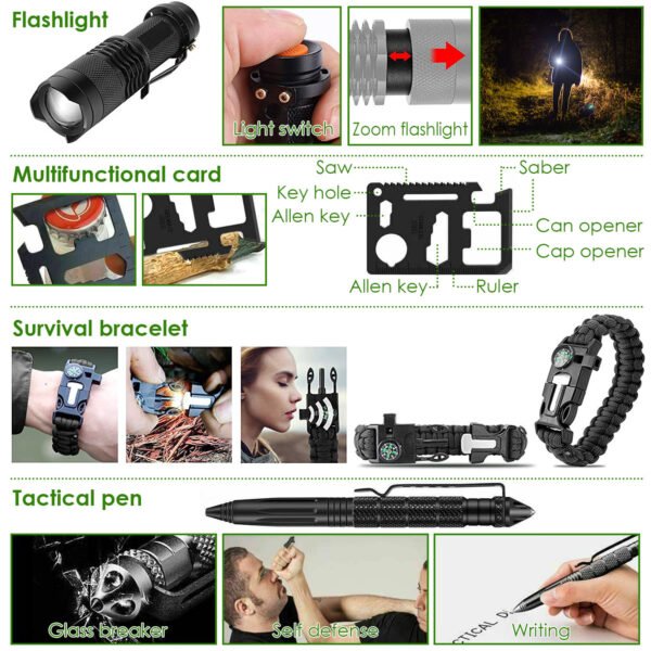 Accesorios tácticos de supervivencia